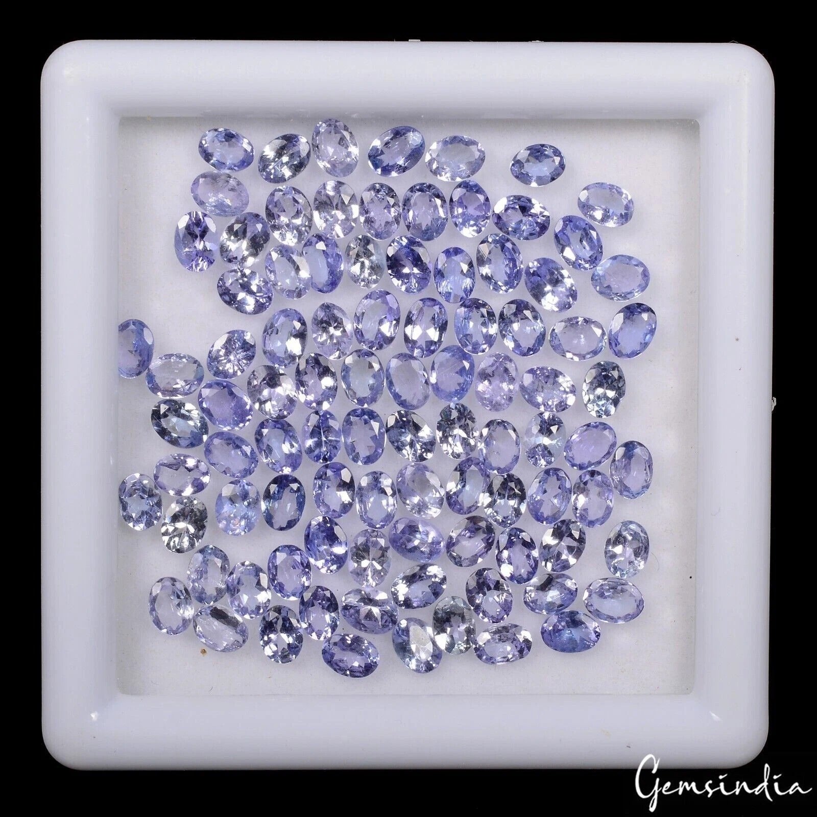Tanzanite Lot, Loose Gemstone, Oval Cut, Untreated — 94 Pieces, 4x3mm, 15.50 Ct
