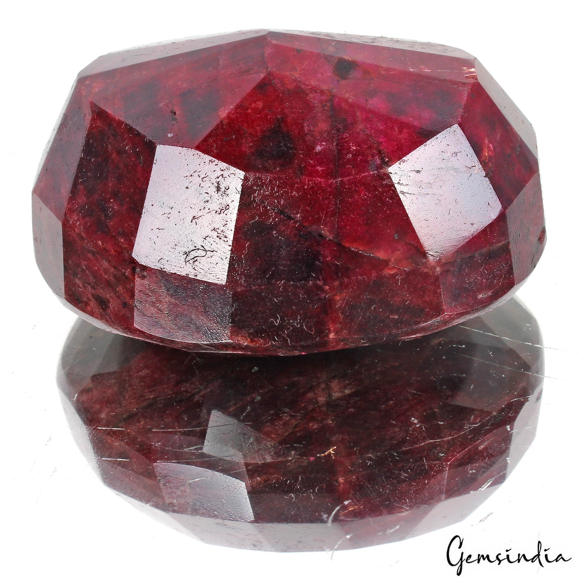 Certified 1200 Ct Natural African Blood Red Ruby Oval Faceted Cut Huge Loose Gem