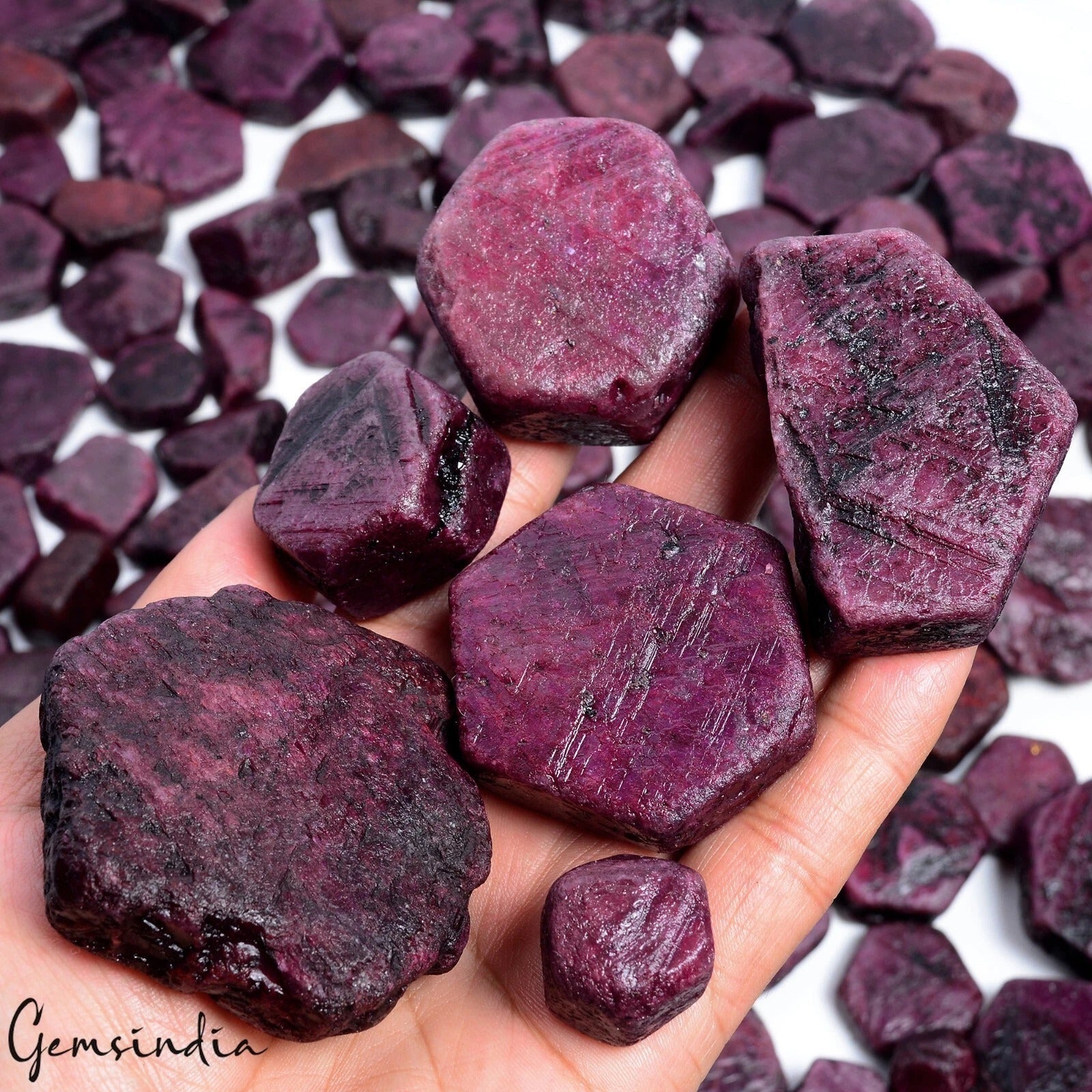 5 Kg Natural Red Ruby Rough 18-60mm Huge Loose Wholesale Raw Uncut Gemstones Lot