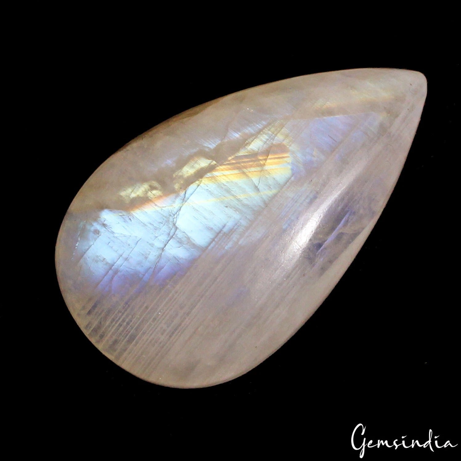 Moonstone Cabochon, Untreated — 36x21x08mm, 47.20 Ct