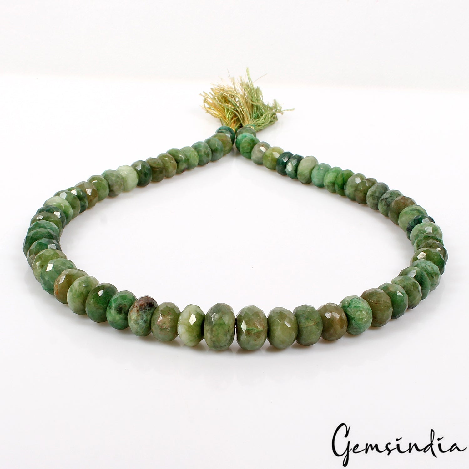 21" Long Natural Green Emerald Round Cut 12mm-17mm Drilled Beads Strand~800 Cts