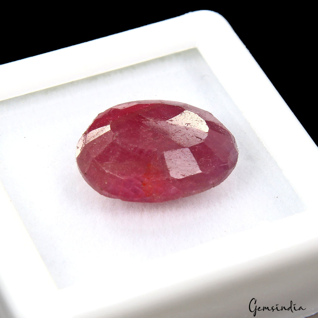 Certified 7.30 Cts Natural Untreated Ruby Oval Faceted Loose Ring Size Gemstone