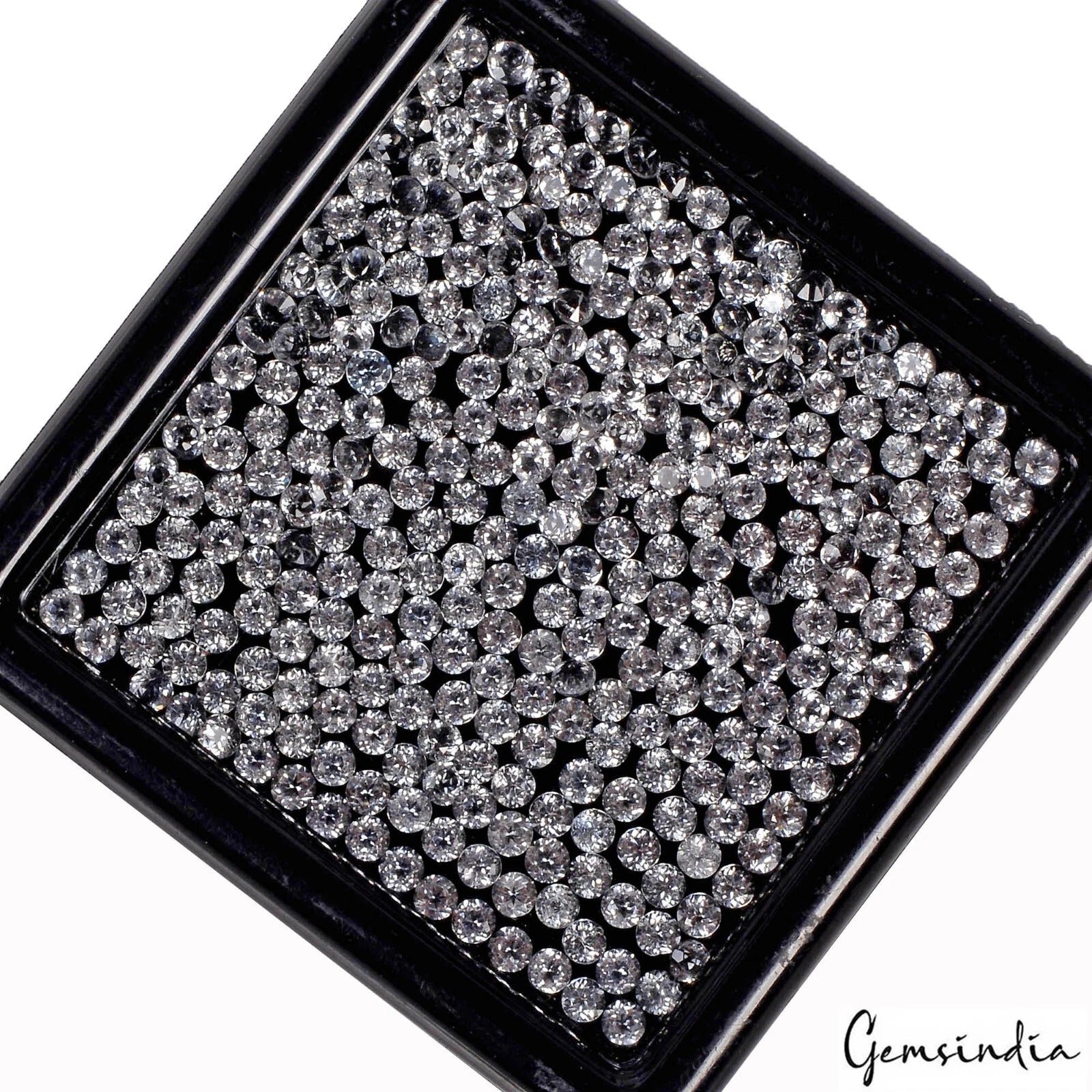 Wholesale Lot 2mm Round Faceted Natural White Topaz Loose Calibrated Gemstone