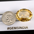 Oval Cut Natural Unheated Top Yellow Citrine Brazil 58.70ct 26x21x16mm Gemstone