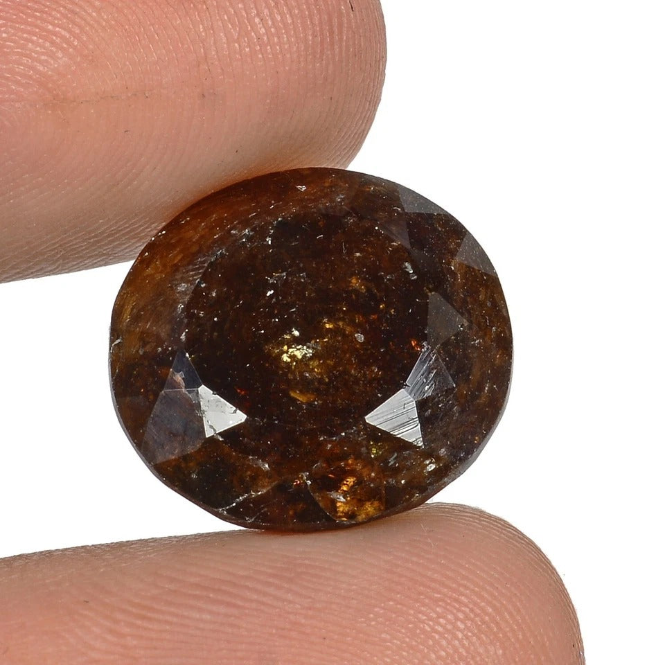 Tourmaline Loose Gemstone, Untreated, Brown — 15x12 mm, 18.95 Ct, Mozambique