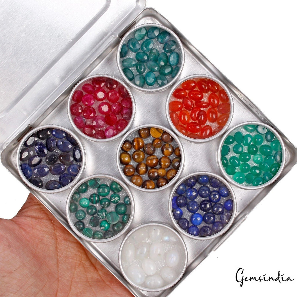 183 Pc Estate Genuine Semi Precious Loose Mix Cut Multi Gemstones Lot Collection