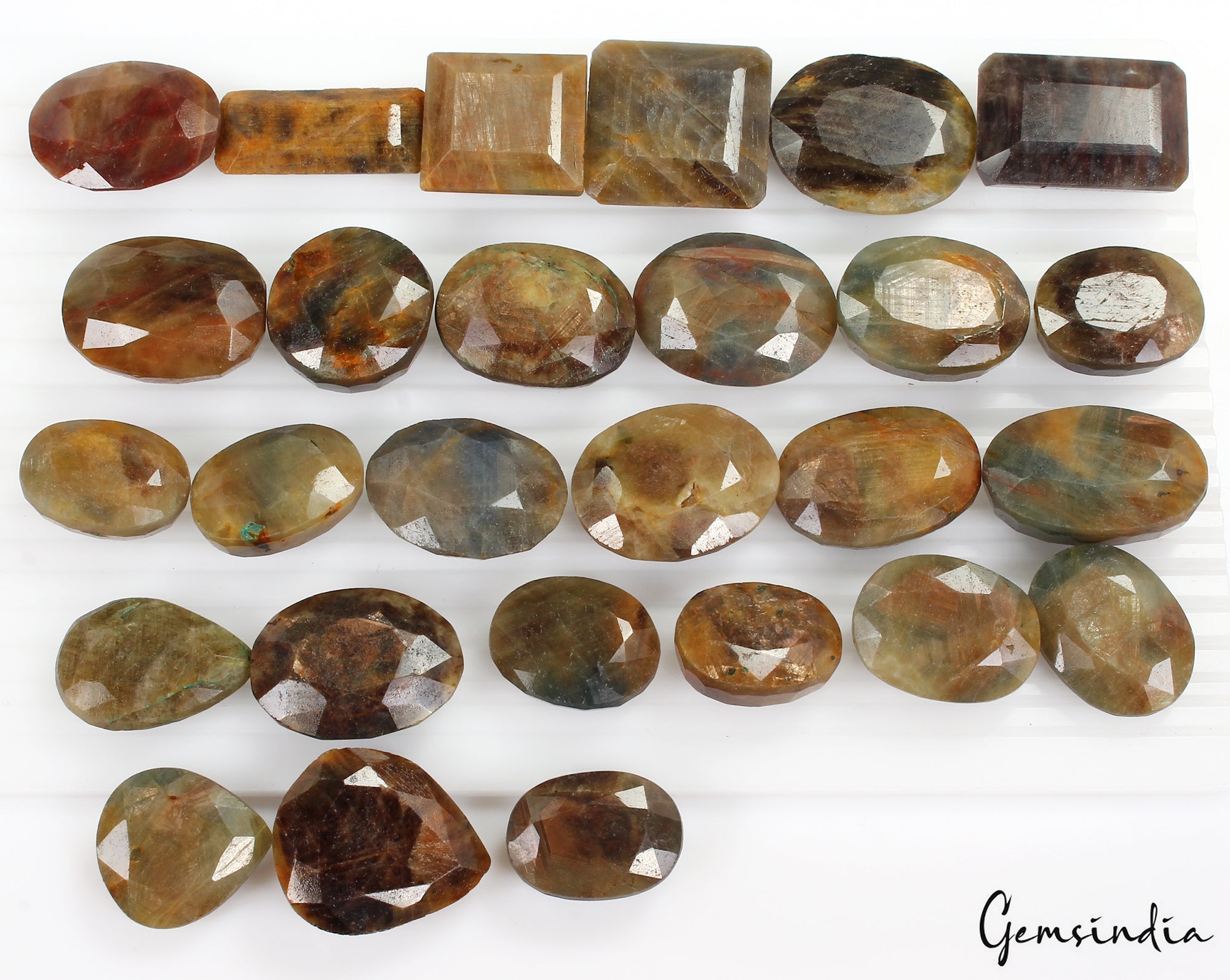 2400Ct Natural Sapphire 24-33mm Mix Faceted Untreated Huge Loose Gemstone 27 Pcs