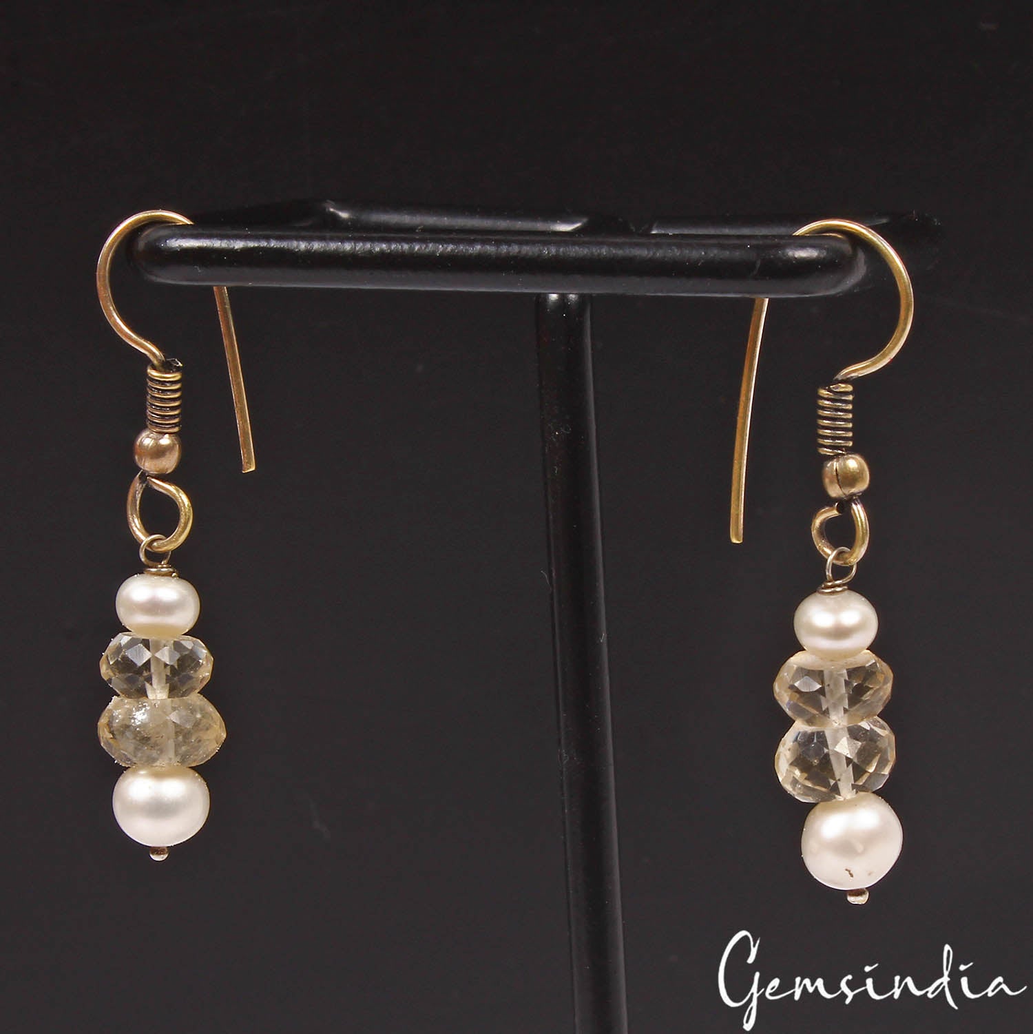 Citrine Earrings — 5mm, 20.40 Ct, Brazil