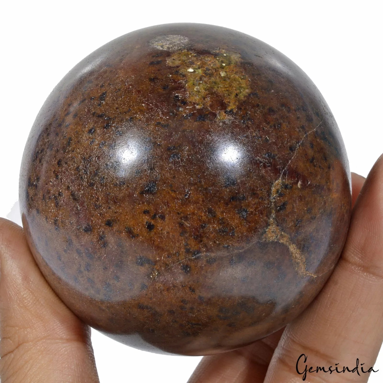 Garnet Sphere — 69mm, 3570 Ct, Madagascar