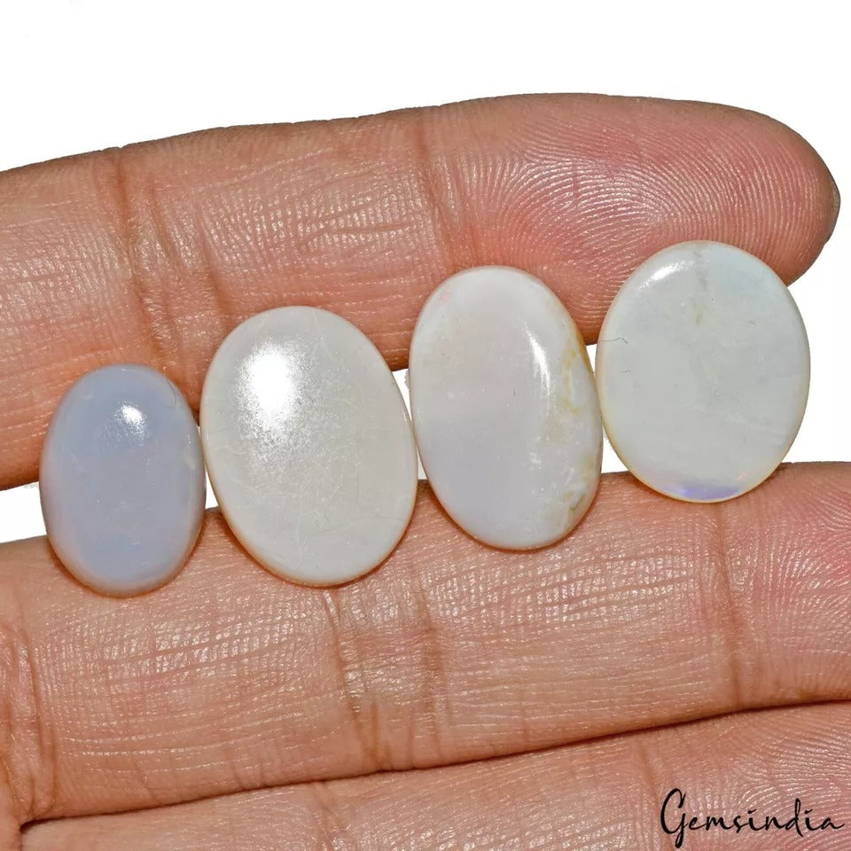 Opal Cabochon, White — 15mm to 19mm, 28.40 Ct, Australia