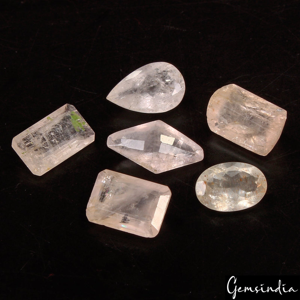 29.00 Ct Natural PInk Morganite Loose Unheated Mix Cut Gemstone From Brazil 6 Pc