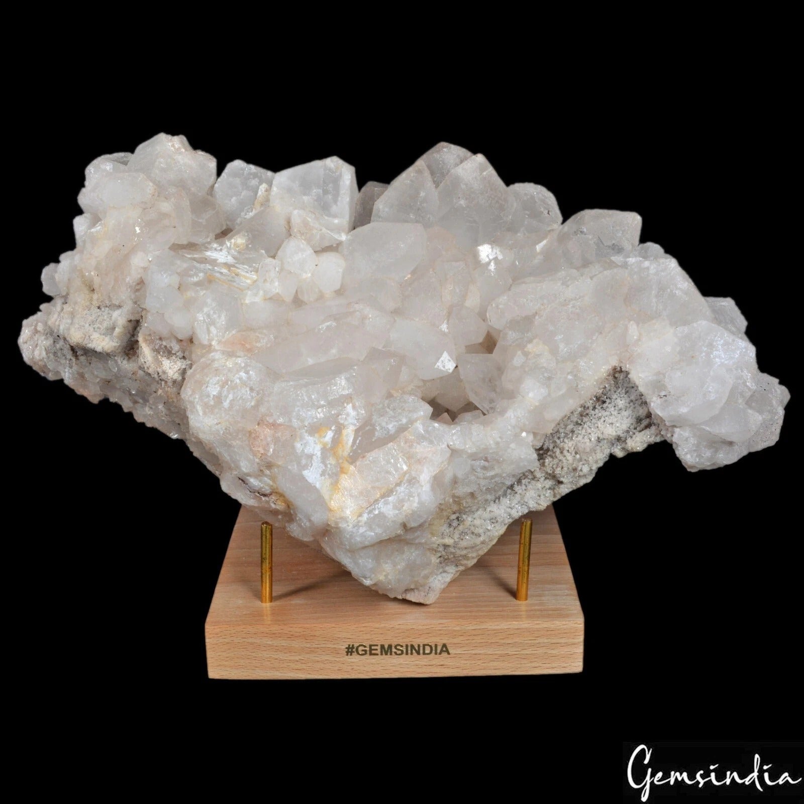 Quartz Crystal Cluster, Untreated — 10.5x6.5x5.25 Inches, 4.3 Kg (21500 Ct), India