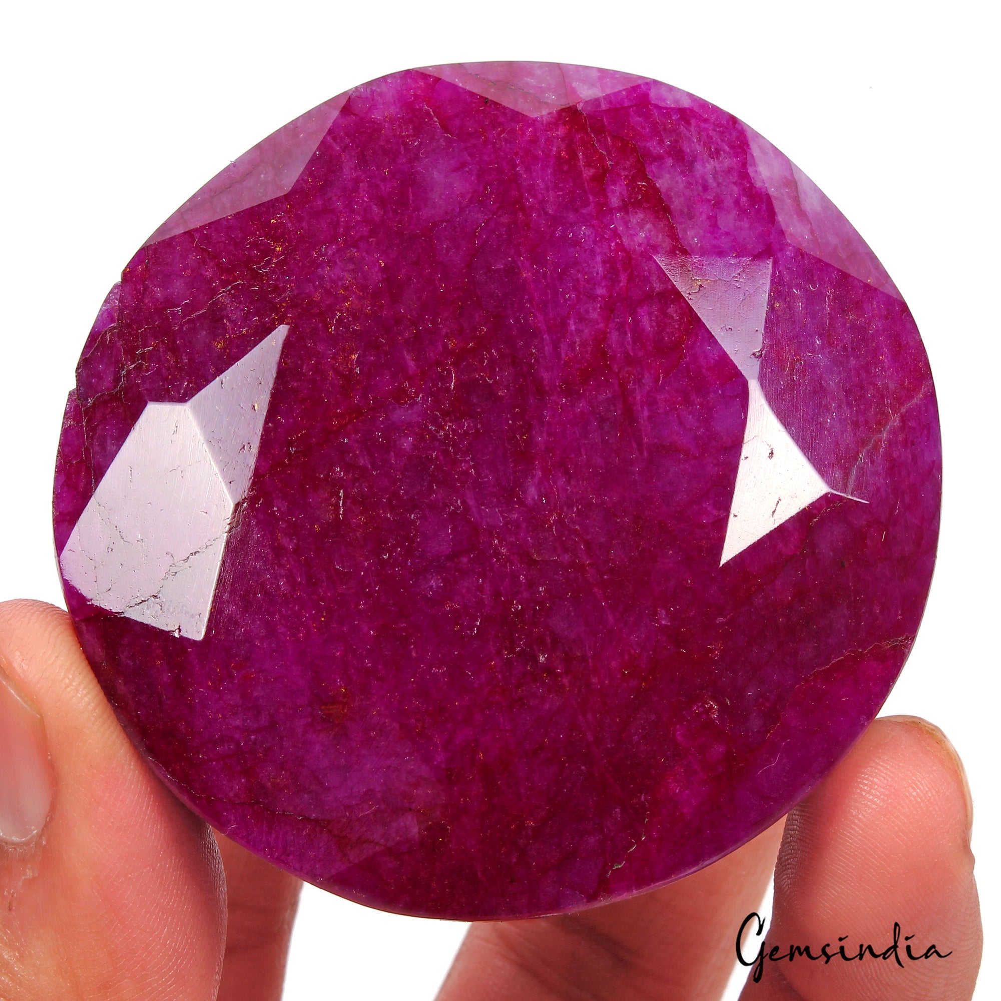 930 Ct Natural Pink Red USA Beryl Bixbite Round Cut Faceted Earth Mined Gemstone