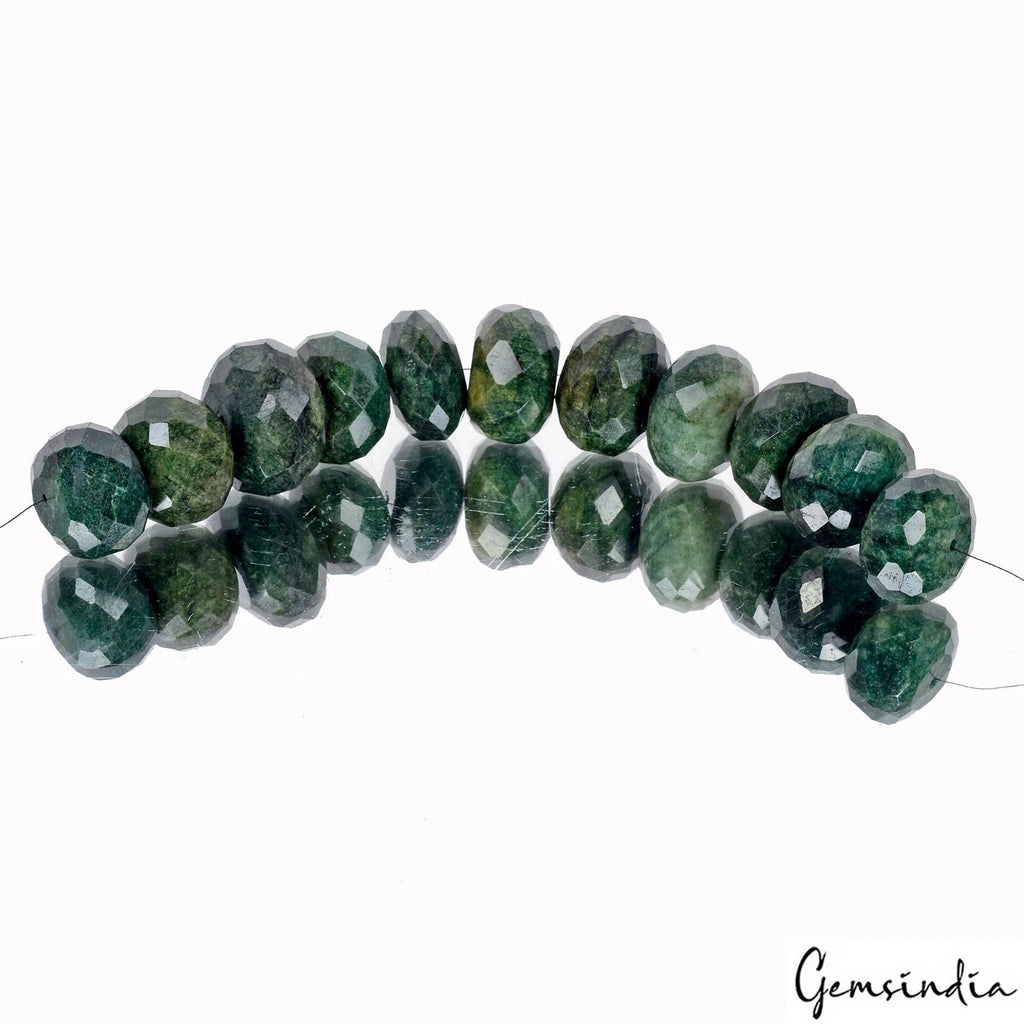 1330 Ct Natural Green Emerald Round Cut 26-32mm Drilled Loose Beads For Jewelry