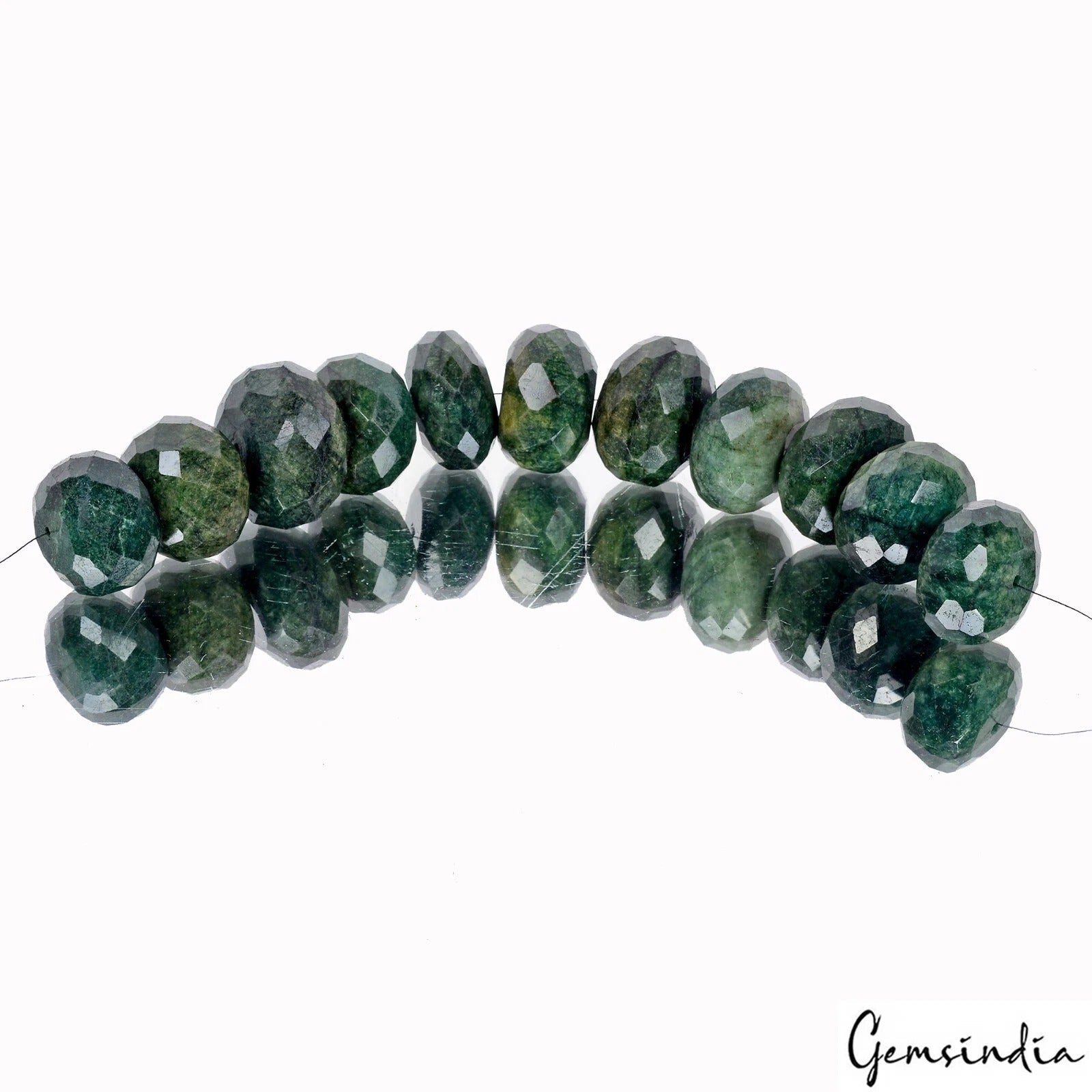 1330 Ct Natural Green Emerald Round Cut 26-32mm Drilled Loose Beads For Jewelry