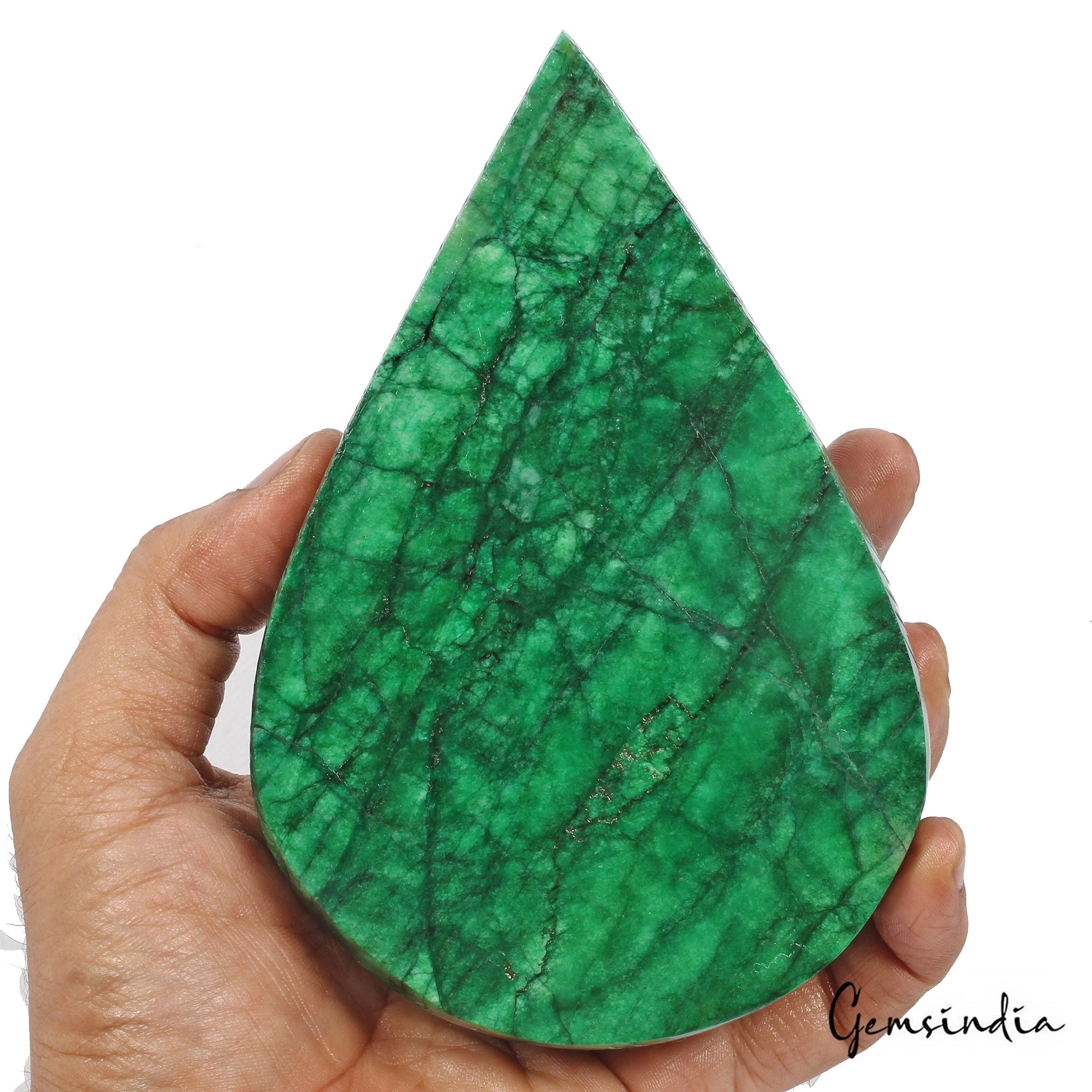 4040 Cts Natural Brazilian Green Emerald Pear Carving Masterpiece Huge Size Gem