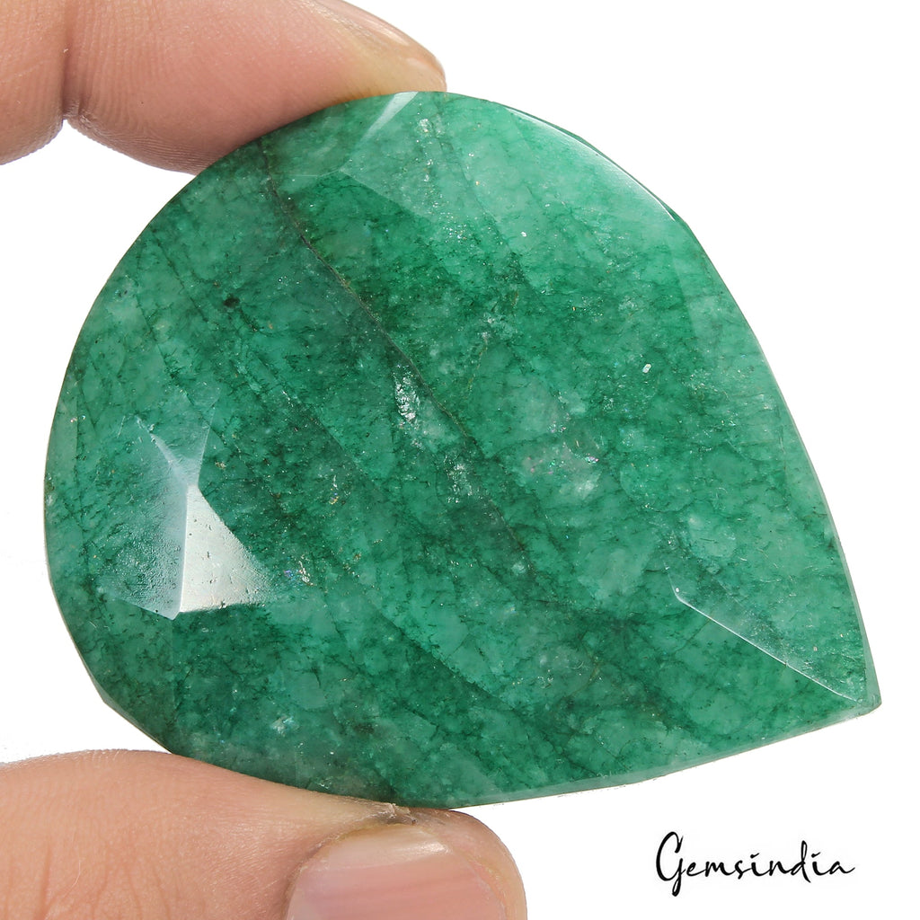 470 Ct Natural Green Brazilian Emerald Pear Faceted Earth Mined Loose Gemstone