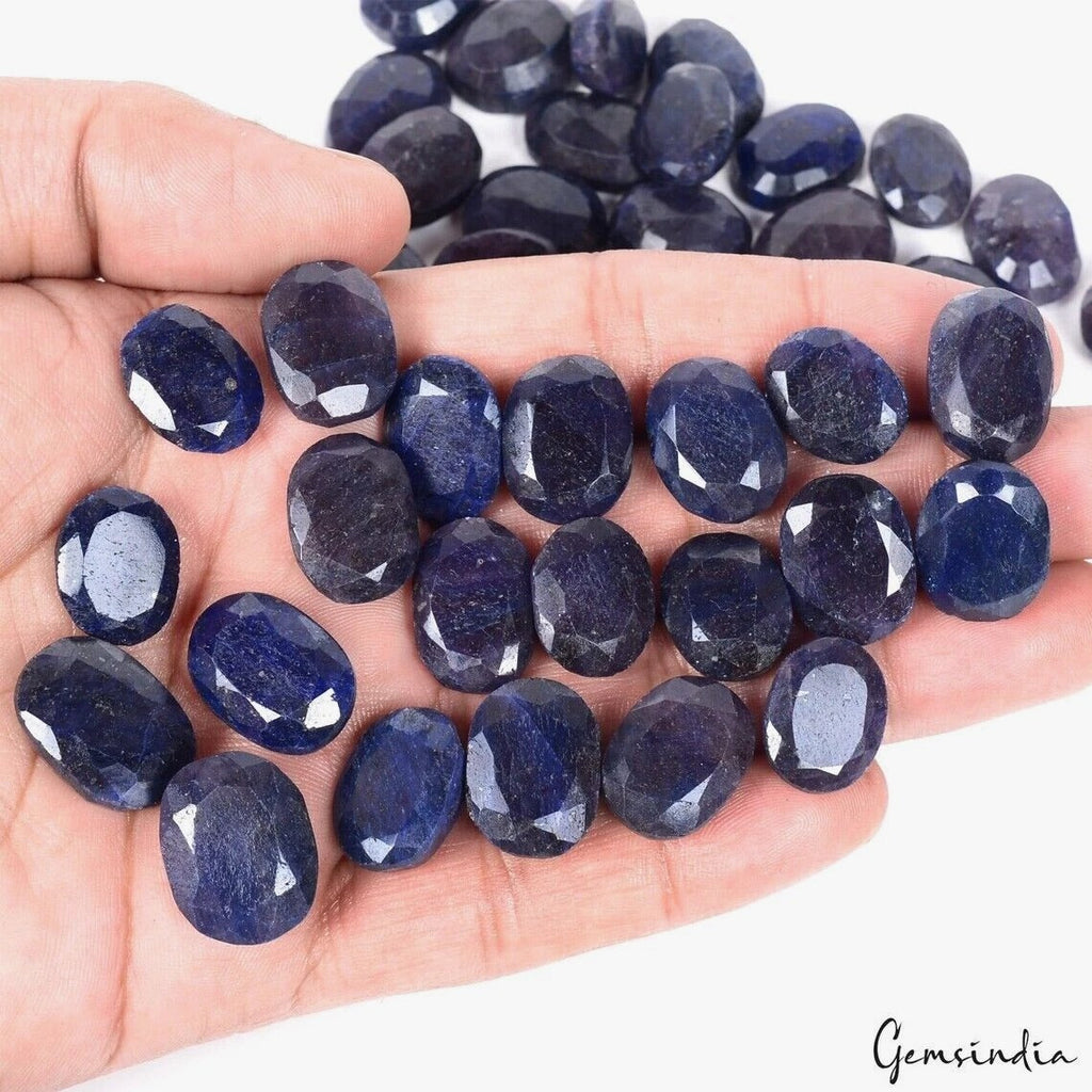 1000 Ct Natural Blue Sapphire Oval Cut Faceted Wholesale Loose Gems Lot 51 Pcs