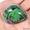 170 Cts Unheated Natural Ruby Zoisite 34x27mm Tumble Red Green Huge Gemstone