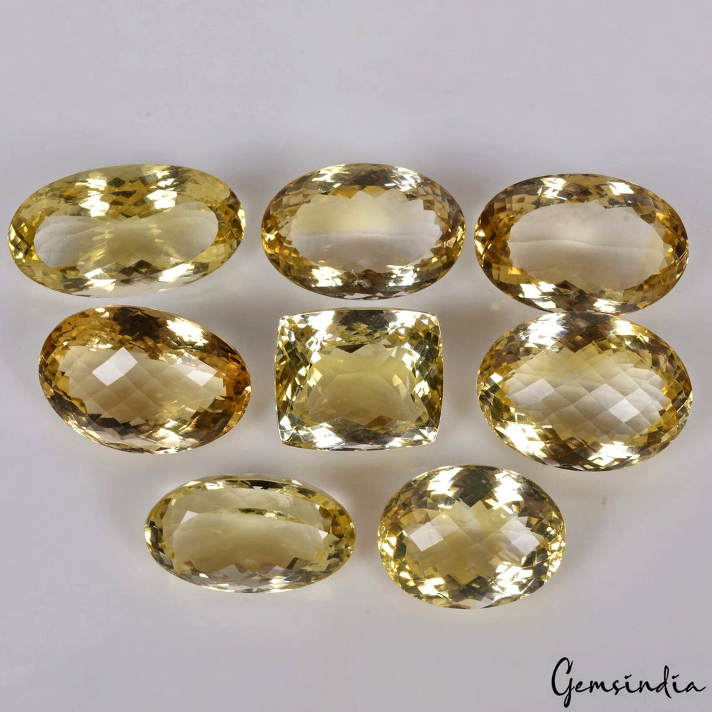 310 Ct Citrine Yellow Golden Mix Shape & Cut Genuine Loose Gemstones Natural 8Pc