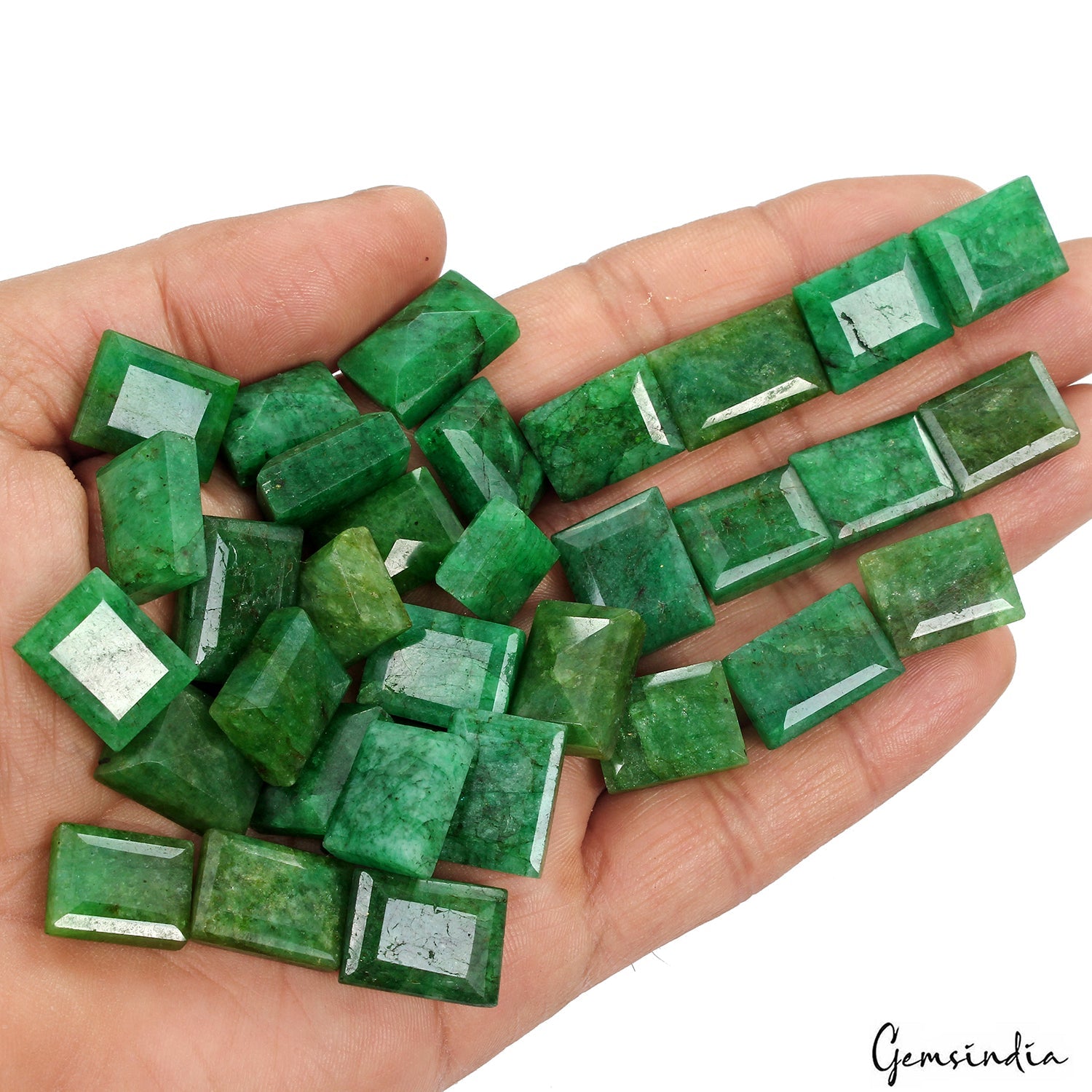 520 Ct Natural Untreated Green Brazilian Emerald Baguette Cut Loose Gemstone Lot