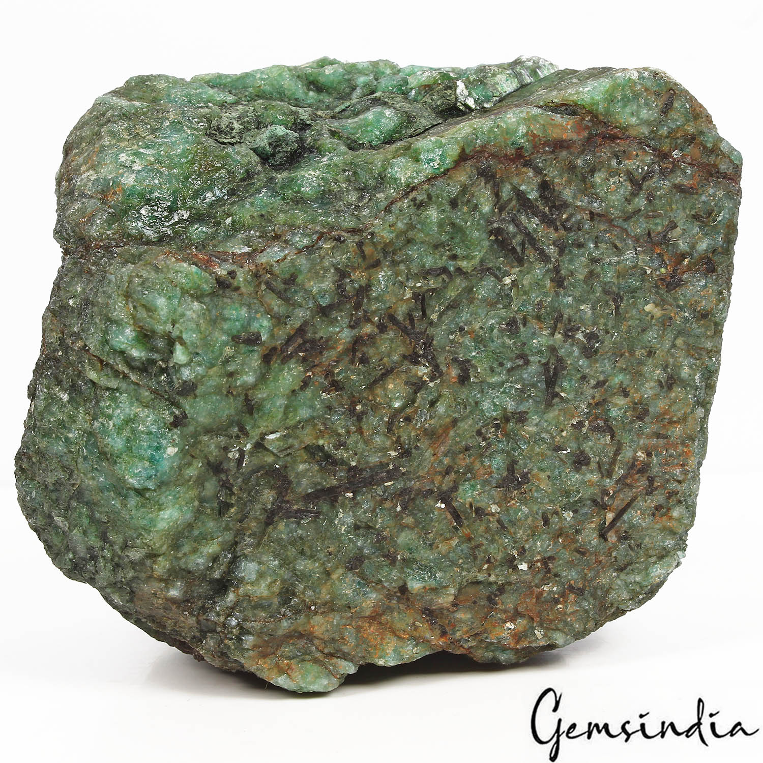 Emerald Rough, Color Enhanced, Green — 105x79x53mm, 3270 Ct, Brazil