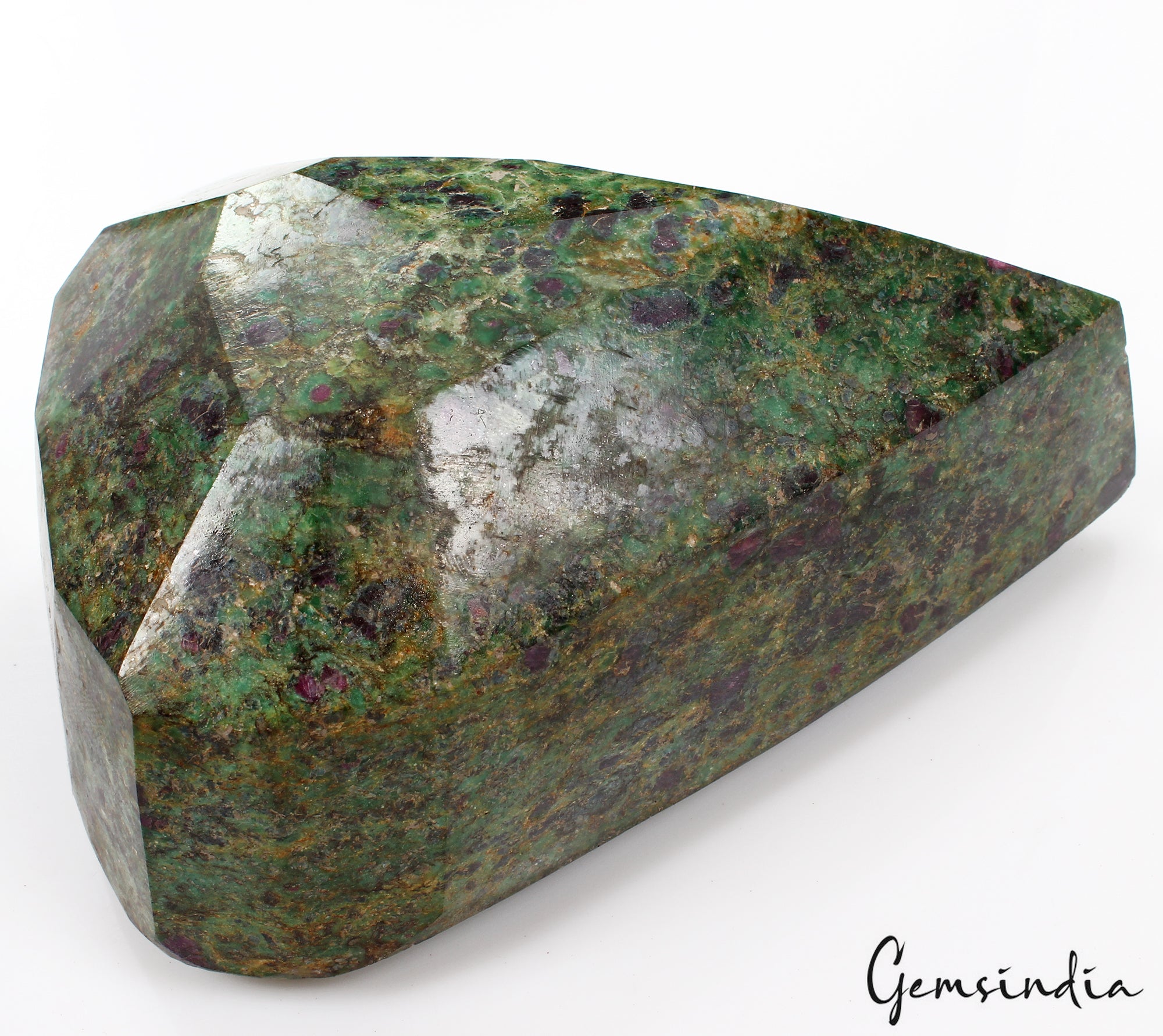 Ruby Fuchsite Loose Gemstone, Pear Cut, Untreated — 6X4.2X3 Inch, 8600 Ct (1.7 Kg), Australia