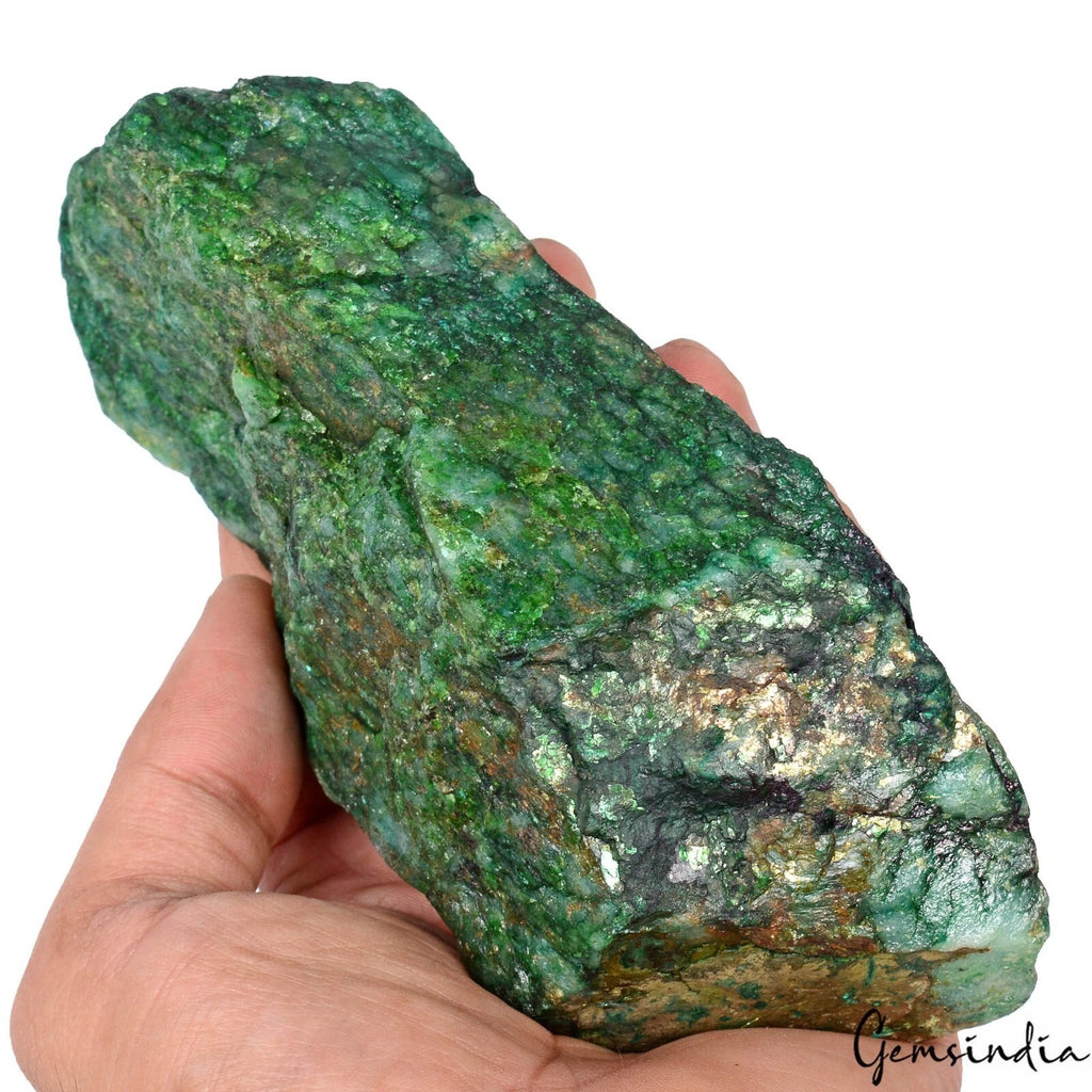 Emerald Rough Specimen, Color Enhanced, Green — 163x55x52 mm, 730 g (3650 Ct), Brazil