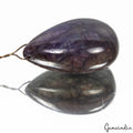 Certified 126.30 Cts Natural Gray Blue Sapphire Pear Cab Drilled Briolette Gem