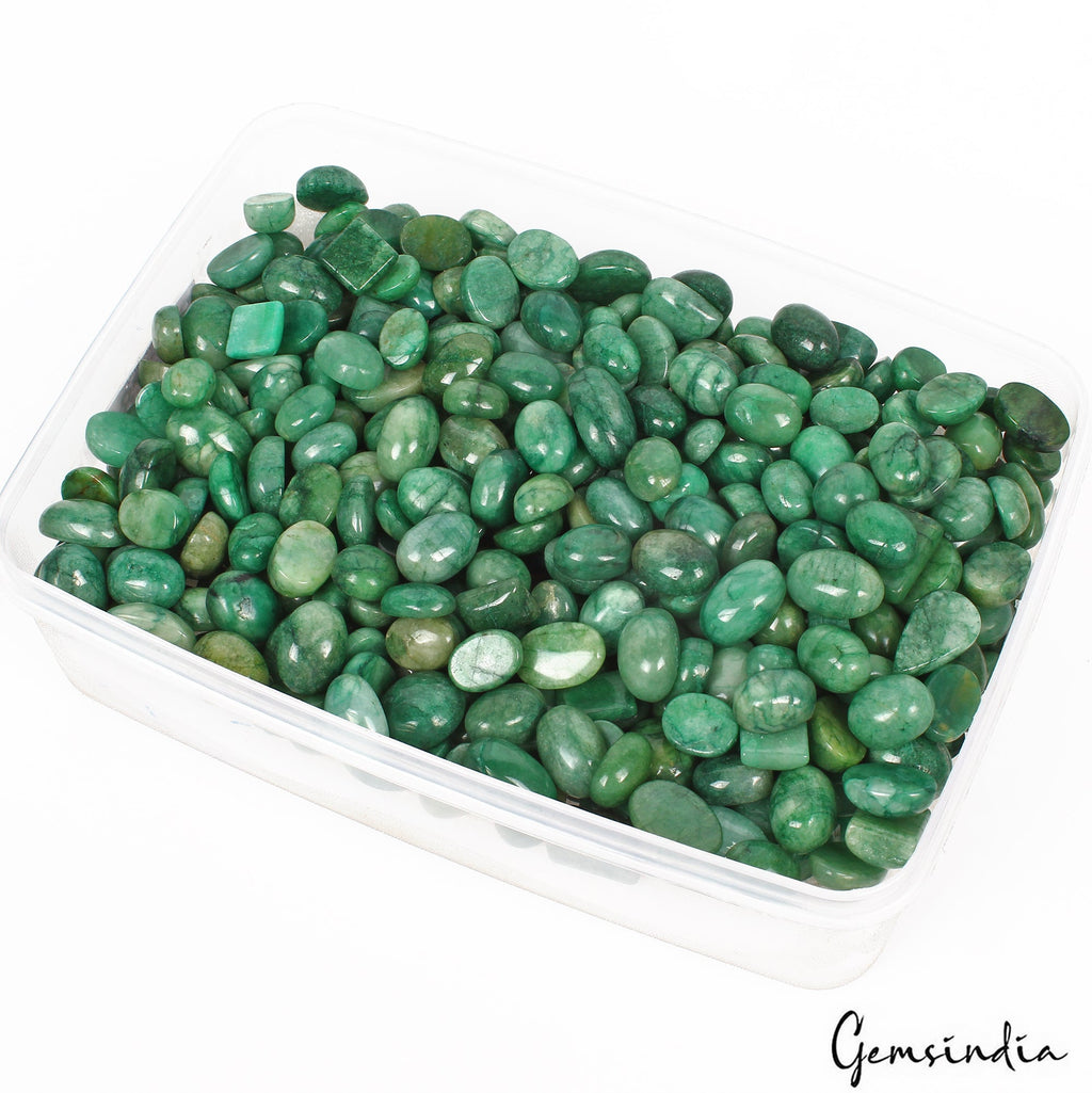 7500Ct/550 Pc Natural Cabochon Green Emerald Mix Shape Wholesale Loose Gemstones