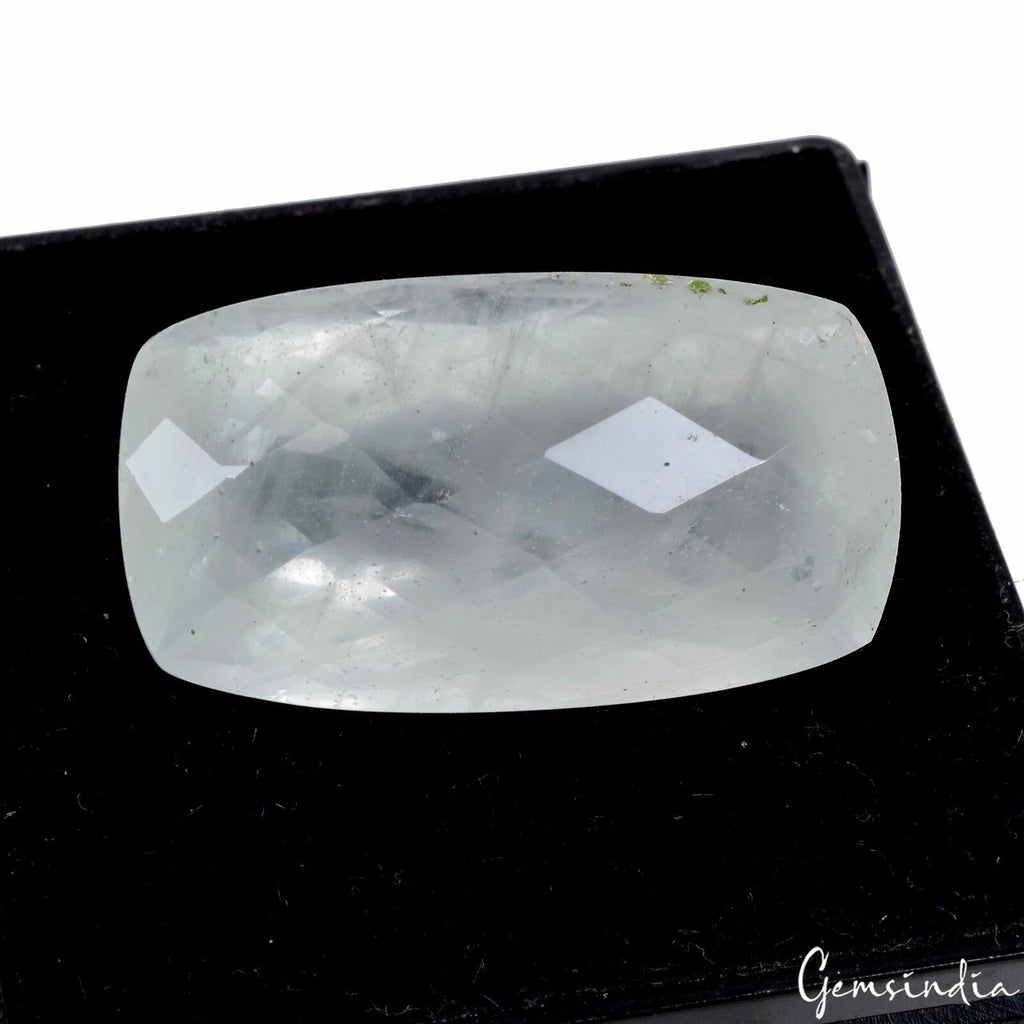 34.70 Cts Natural Untreated Brazilian Beryl Aquamarine Cushion Checker Cut Gem