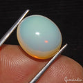 Certified 6.00 Ct Natural White Untreated Australian Opal Multi Shine Oval Gem