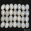121.70 Cts/28 Pcs Natural Blue Shine Moonstone Oval Calibrated Gems For Jewelry