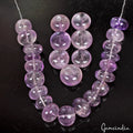 840 Ct Natural Untreated Purple Amethyst Round Cabochon Center Drilled Beads