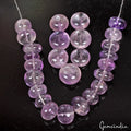 Amethyst Beaded Strand, Untreated, Purple — 26 Pieces, 15mm to 21mm, 840 Ct