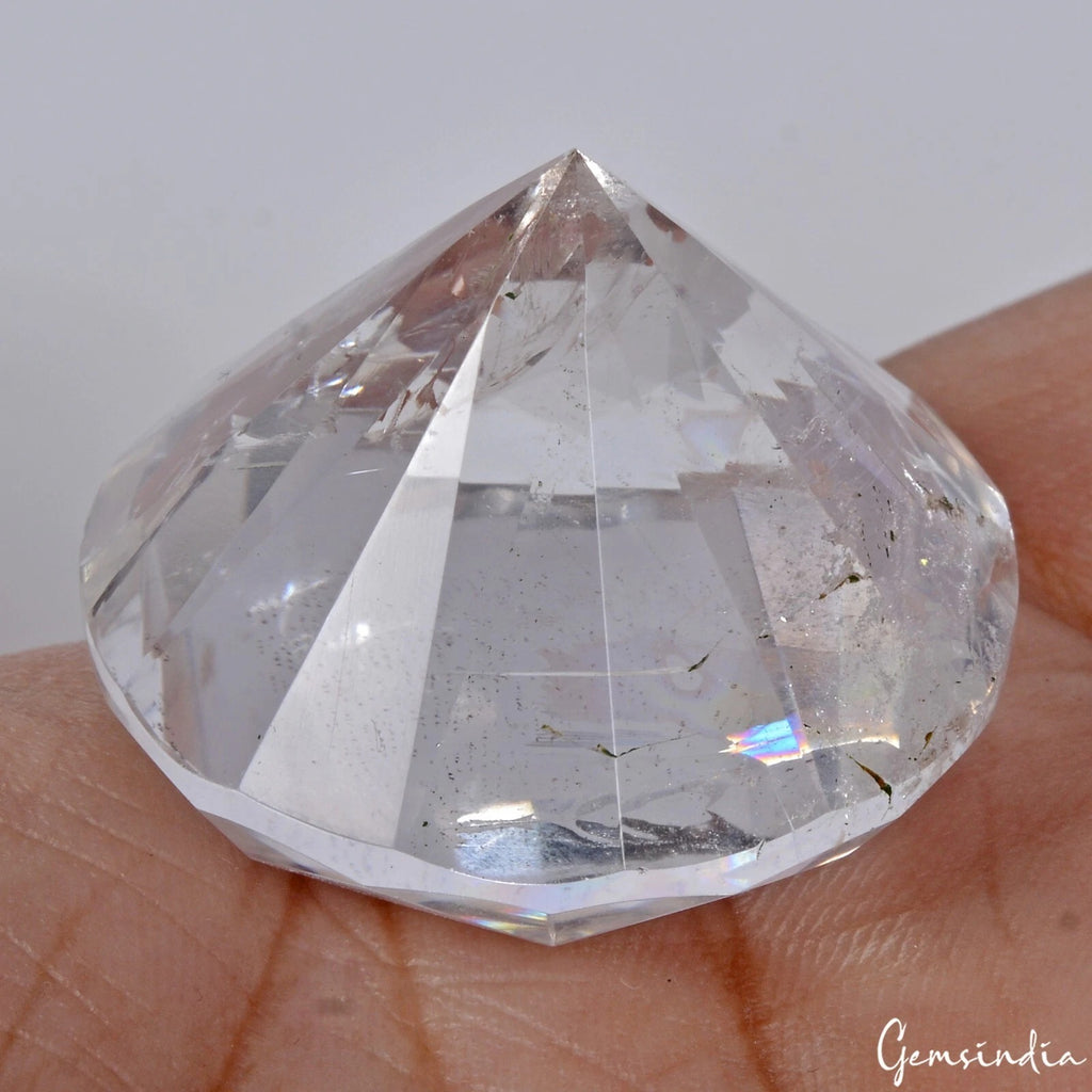 White Quartz Loose Gemstone, Untreated — 30x22 mm, 105.20 Ct, Brazil