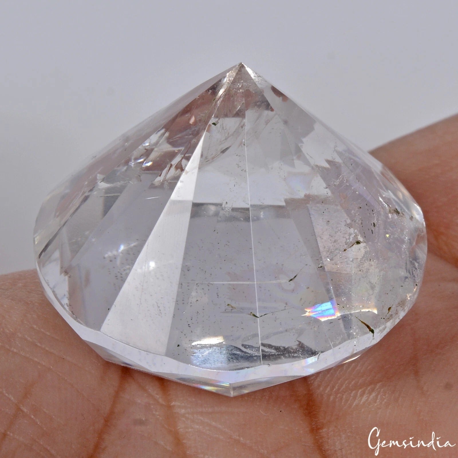 White Quartz Loose Gemstone, Untreated — 30x22 mm, 105.20 Ct, Brazil