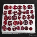300 Cts/33 Pcs Natural Red Ruby Mix Checker Cut 10mm-18mm Loose Gems For Jewelry