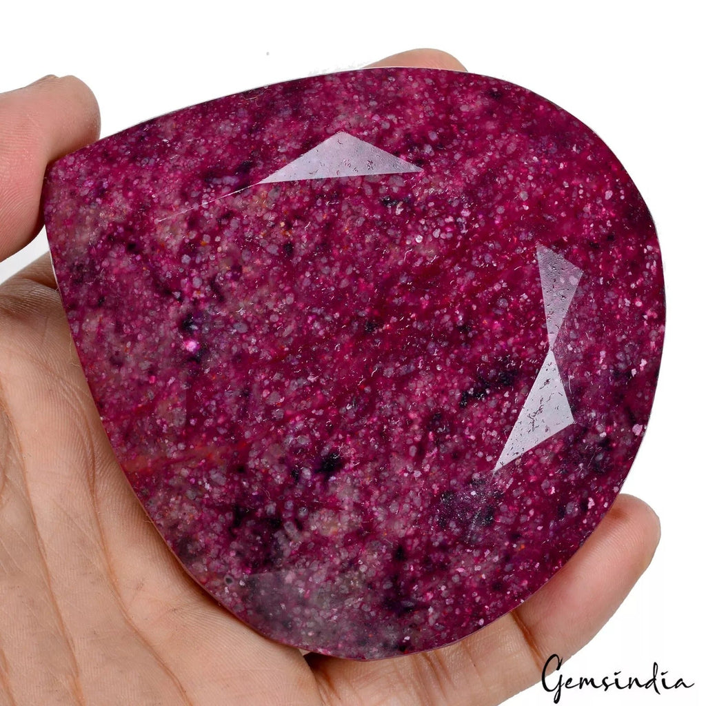 2250 Cts AAA Red Ruby Corundum Pear Cut Huge Natural Gemstone From Madagascar
