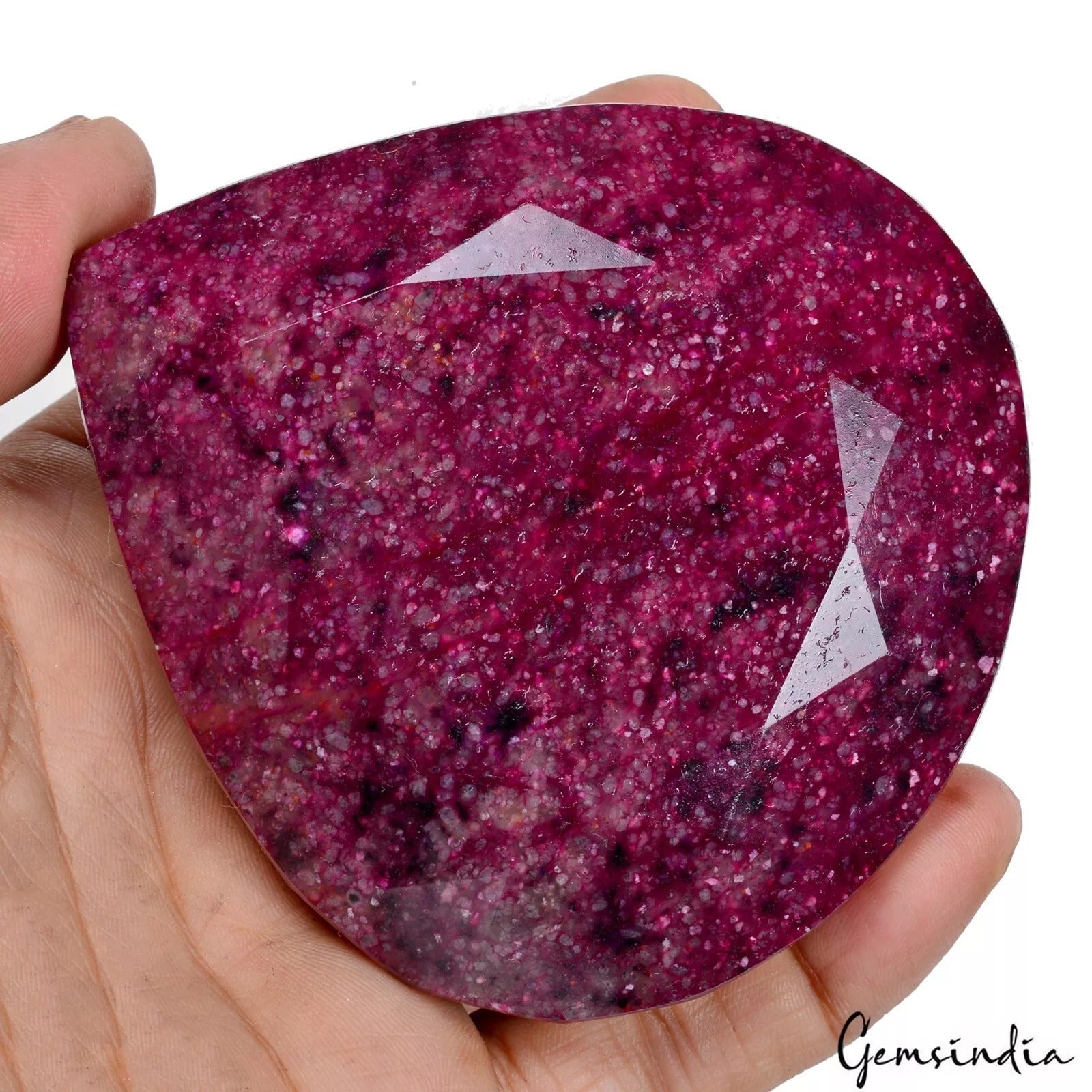 2250 Cts AAA Red Ruby Corundum Pear Cut Huge Natural Gemstone From Madagascar