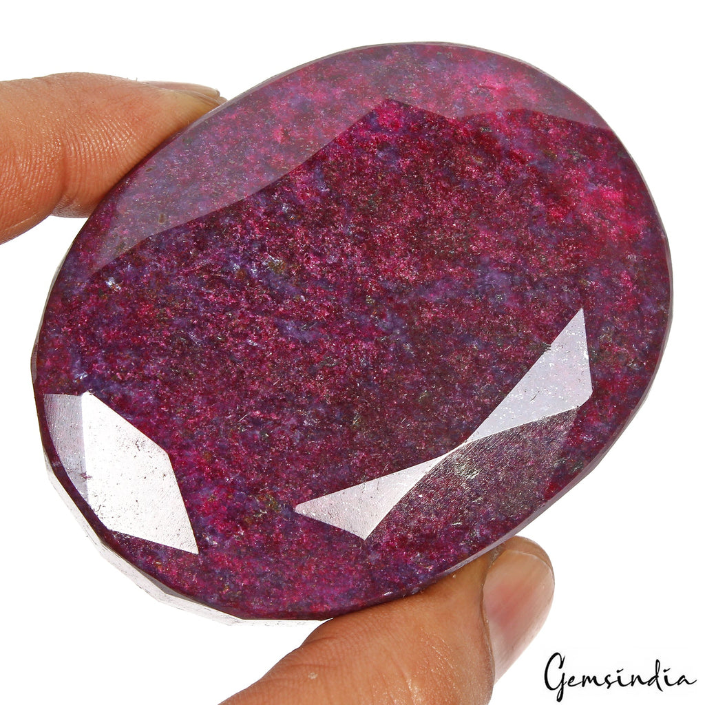 1640 Cts Natural African Red Ruby Oval Faceted Loose Earth mined Huge Loose Gem