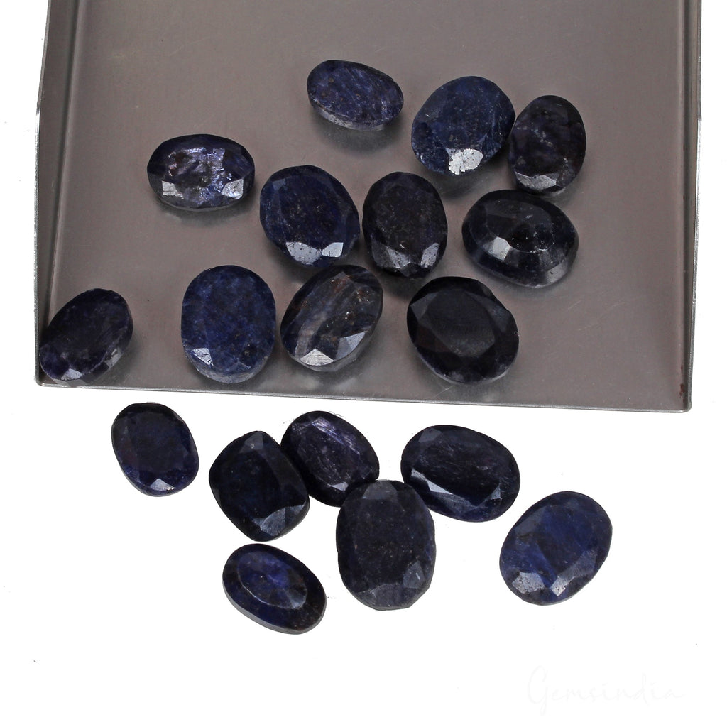 243.00 Ct Natural Blue Sapphire Oval Faceted Loose Wholesale Gemstone Lot 18Pcs