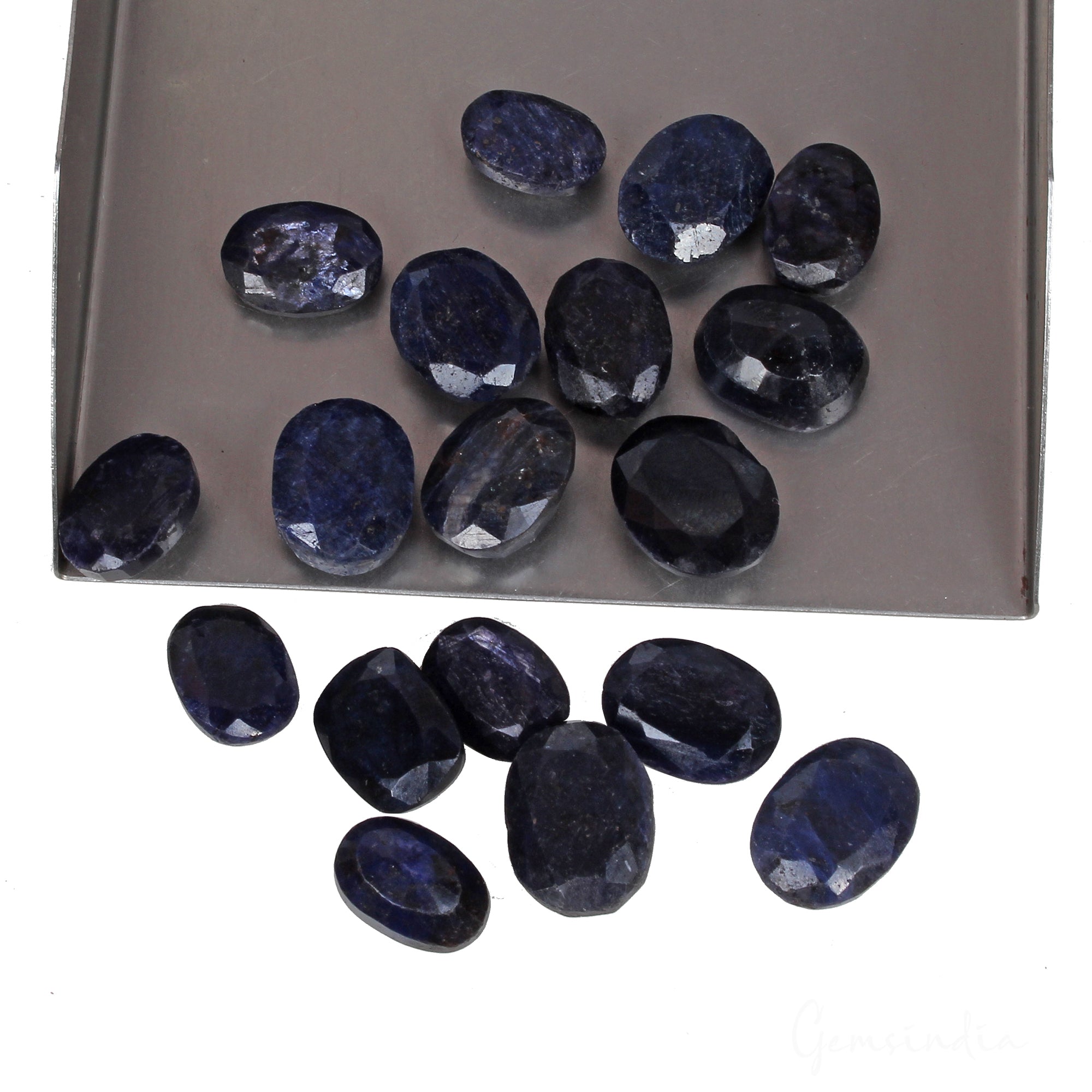 243.00 Ct Natural Blue Sapphire Oval Faceted Loose Wholesale Gemstone Lot 18Pcs