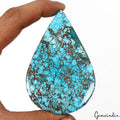 400 Ct Natural Blue Spiderweb USA Arizona Turquoise Pear Cab Loose Huge Gemstone