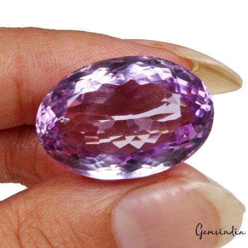 Amethyst Loose Gemstone, Untreated, Purple — 23x16x11mm, 26.80 Ct
