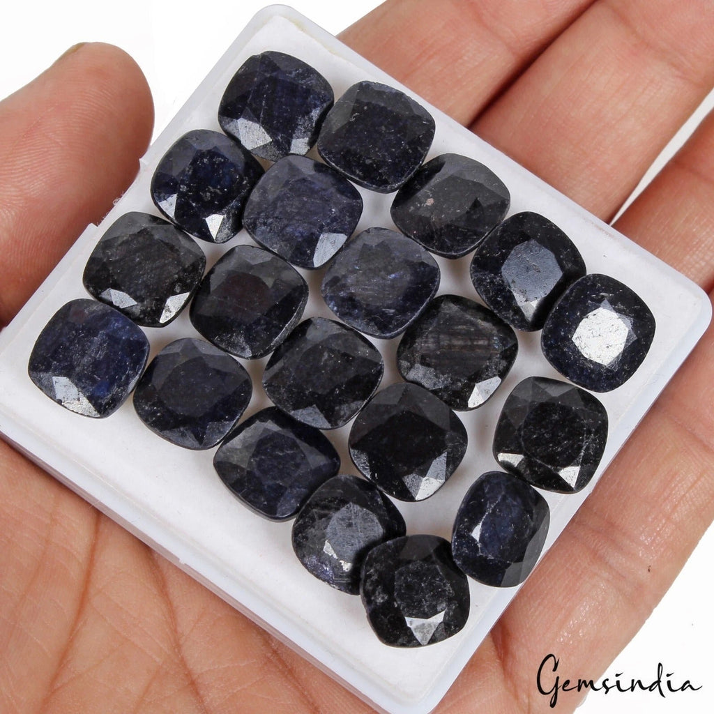 Certified 149.80 Cts/20 Pcs Natural Blue Sapphire Cushion Calibrated 12mm Gems