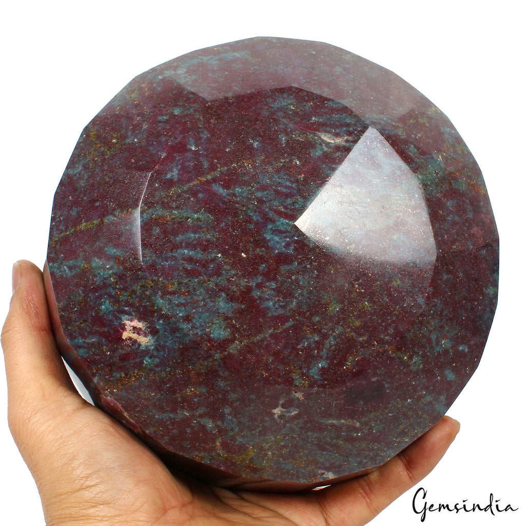 5.6 Kg 100% Natural Ruby Kyanite Round Cut Untreated Large Size Gemstone W Stand