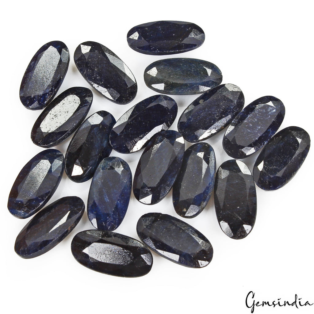 Certified 210.60 Cts/19 Pcs Natural Blue Sapphire Oval Calibrated 19x10mm Gems