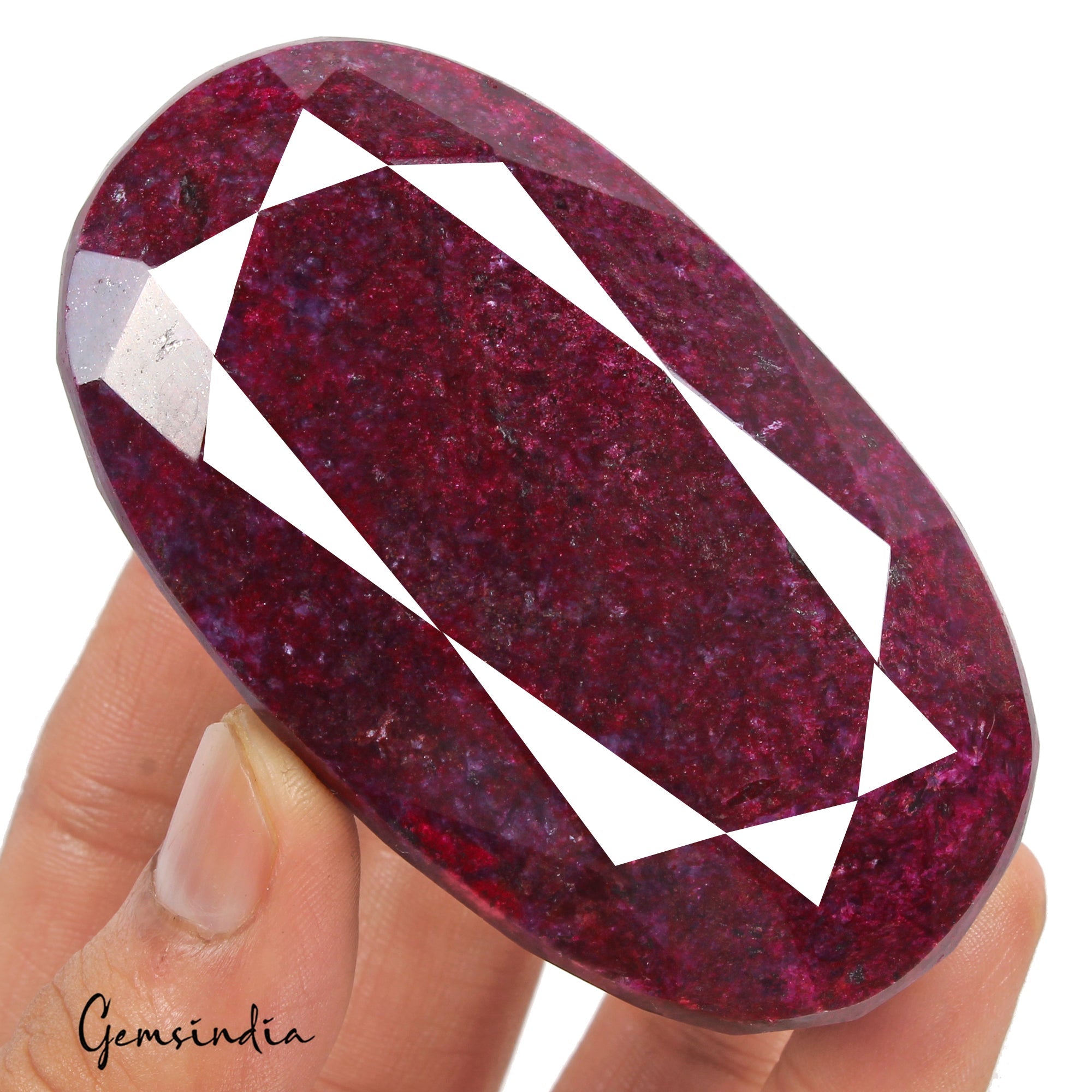 1980 Ct Natural Ruby Huge Size Oval Faceted Earth Mined Gemstone From Madagascar