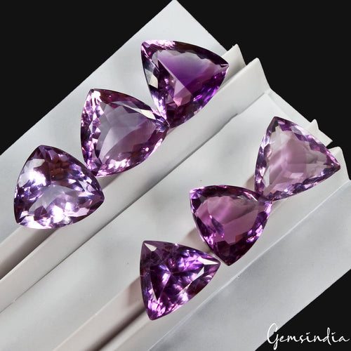 Amethyst Lot, Loose Gemstone, Purple — 6 Pieces, 15mm to 17mm, 75.90 Ct